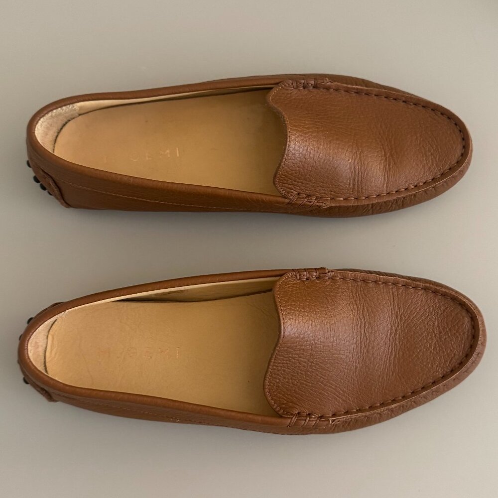 M GEMI, Felize Moccasin Drivers, Leather Size 38 1/2 Made in Italy
